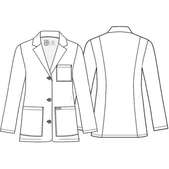 Cherokee Women Scrubs Lab Coat 28'' Consultation - Picture 6 of 7